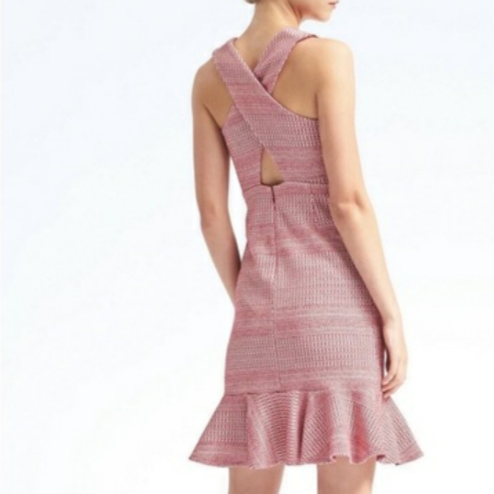 Banana Republic red and white size 12 knit dress